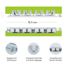 Load image into Gallery viewer, Broom and Mop Holder - 4 Position with 4 Hooks 15.7 in