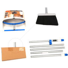 Load image into Gallery viewer, Broom and Dustpan Set, Sweep Set Upright Long Handle Stand Up &amp; Store Indoor Outdoor for Home Kitchen