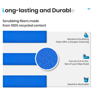 Scrubbing Pads for Floor Mop Scour Mop Refill Pads for Tile Glass Kitchen